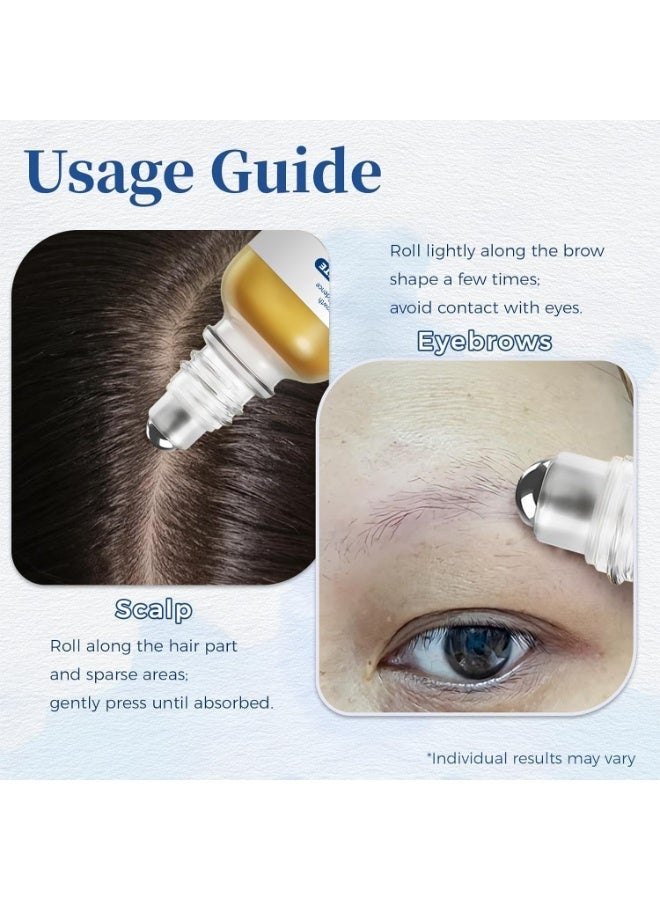 HOEGOA Hair Growth Serum Roll On丨with 3% Rosemary, 3% Redensyl, 2% Anagain, 1% DHQ, Biotin & Niacinamide | Stimulates Hair Follicles丨Hair Loss Treatment & Strengthens丨for Men & Women丨30ml - Image 5